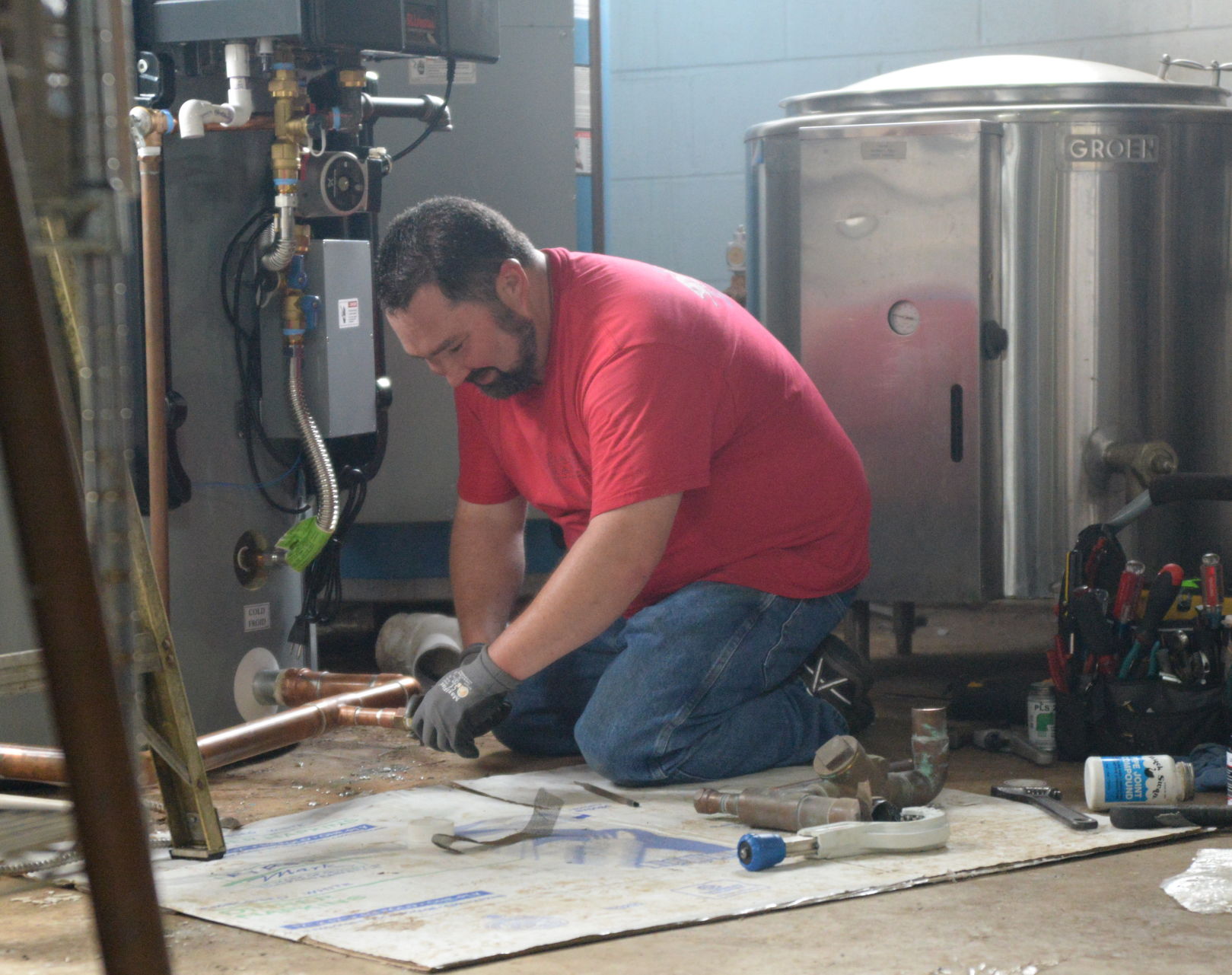 folkmoot fixing hot water heater.JPG